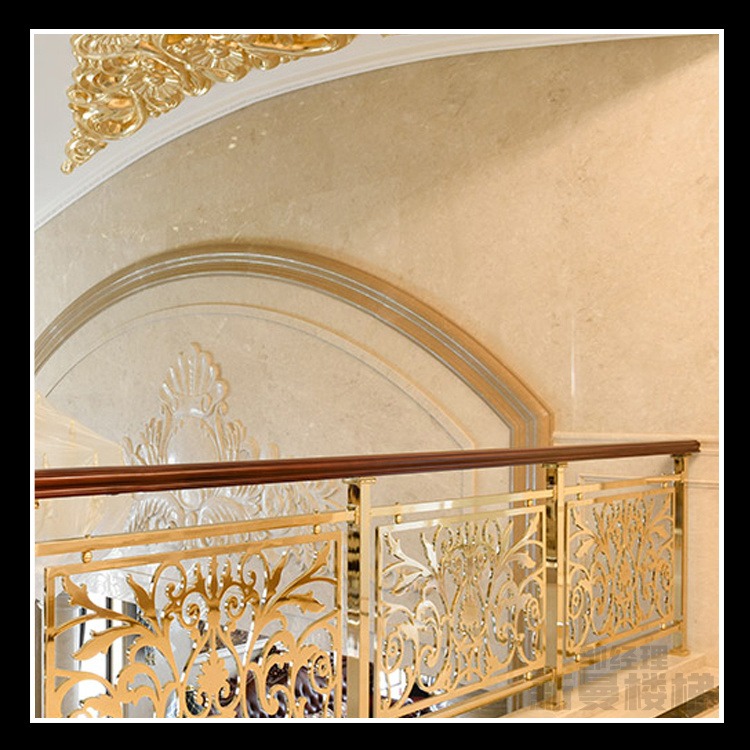 铝合金楼梯扶手 定制新中式铜艺楼梯美学之初始
