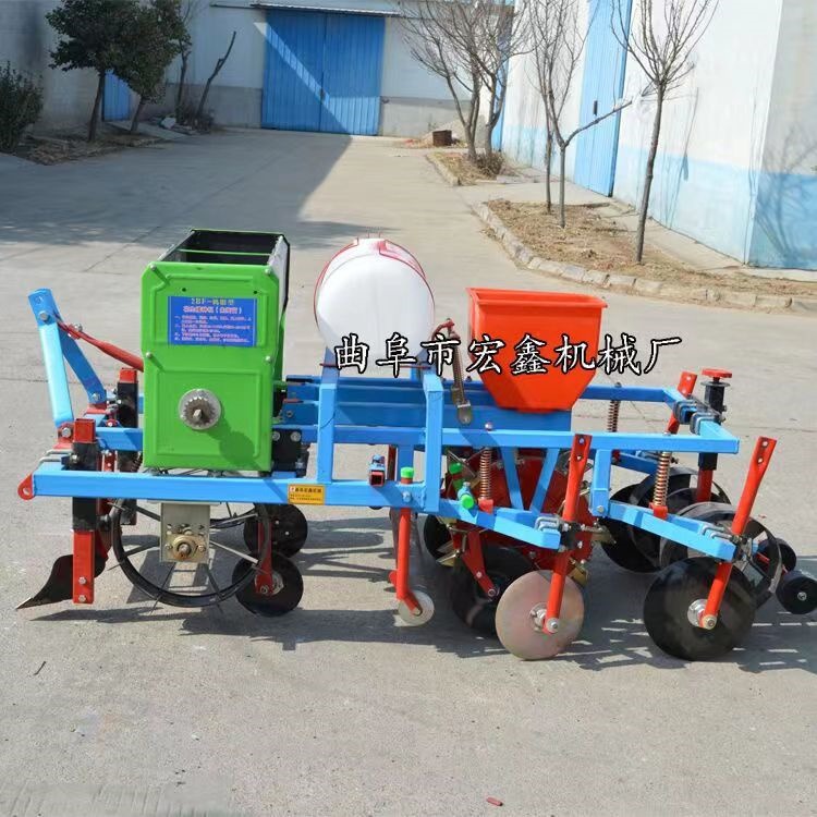悬浮式玉米播种机 四轮拖拉机带2-8行大豆种植施肥一体机免耕