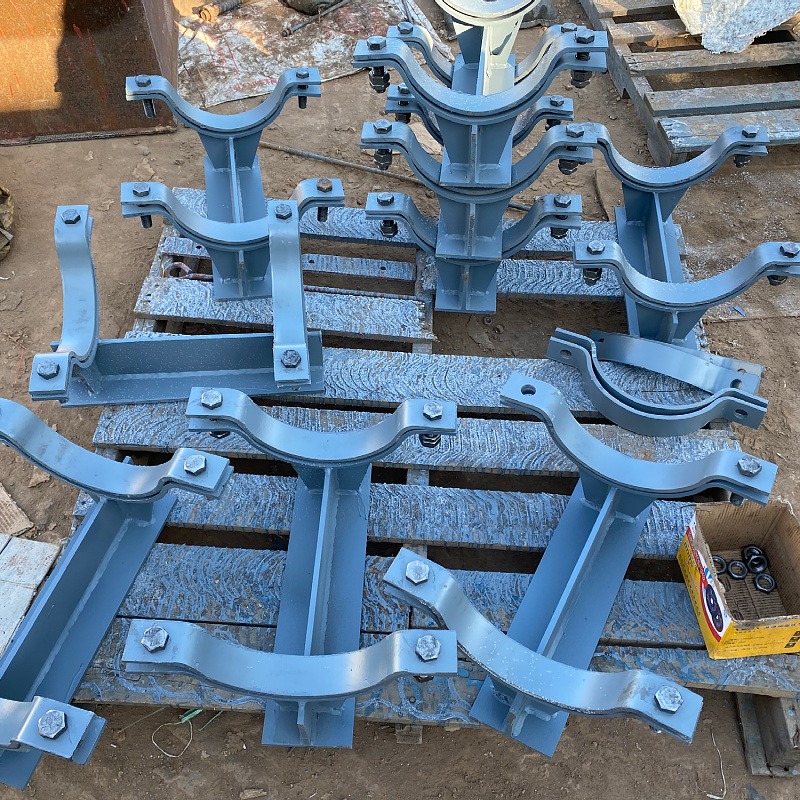 河北博天支吊架厂家 供应化工管道 D3双孔短管夹 J3.T型焊接管托 滑动管托