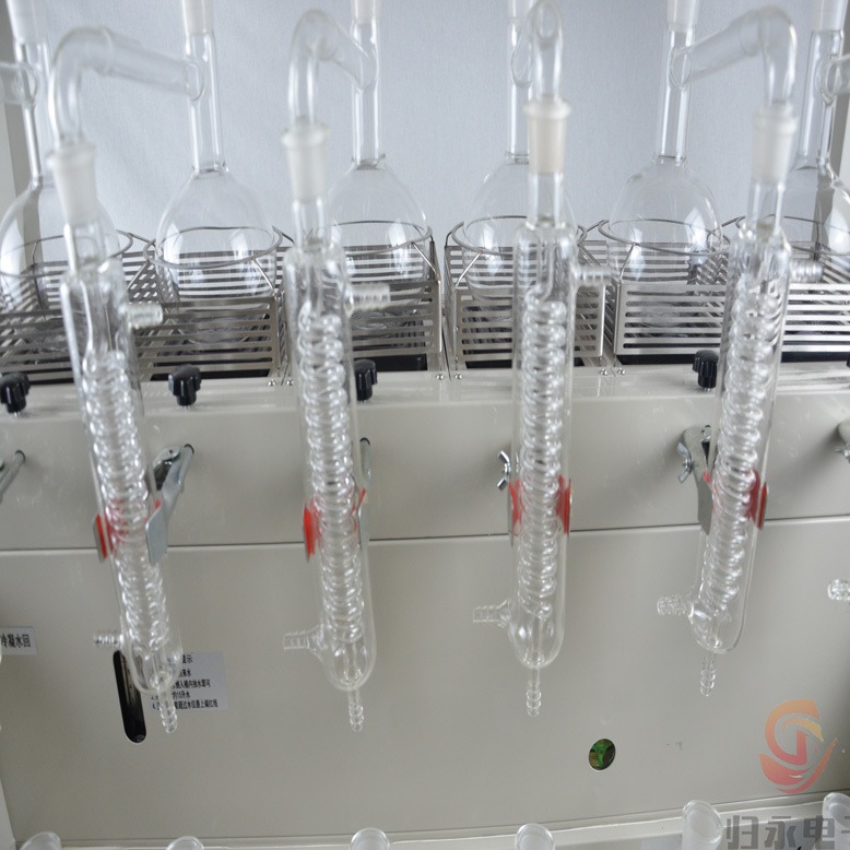 氨氮蒸馏收集器 氨氮蒸馏一体机 氨氮蒸馏仪  GY-ZNZLY-6  具有密闭式冷却水自动降温及循环回流装置