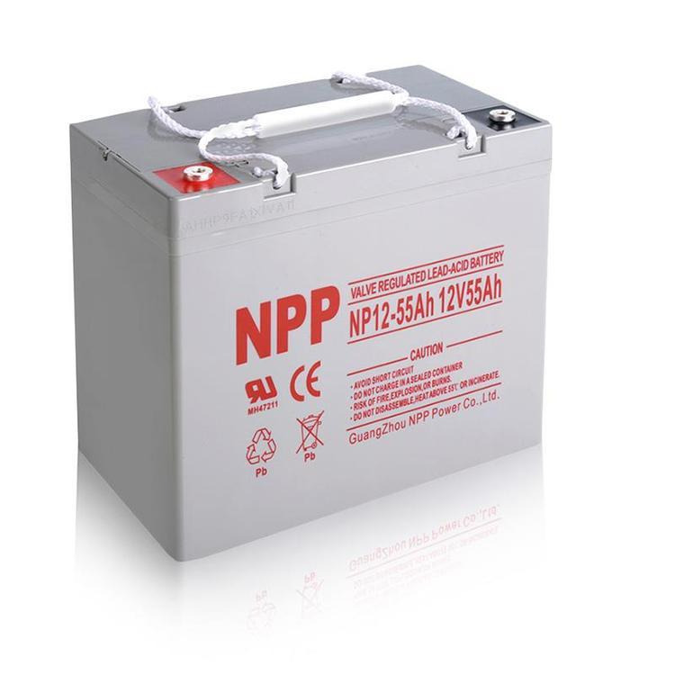 耐普蓄电池NPG12V-55AH铅酸免维护蓄电池 NPP蓄电池12V55AH铅酸免维护蓄电池