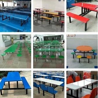 不锈钢四人餐桌凳 餐厅不锈钢餐桌 学校餐厅餐桌椅图片