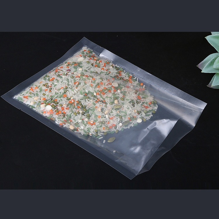 龙硕供应食品真空包装袋光面商用抽真空机袋子透明塑封口压缩真空白袋图片