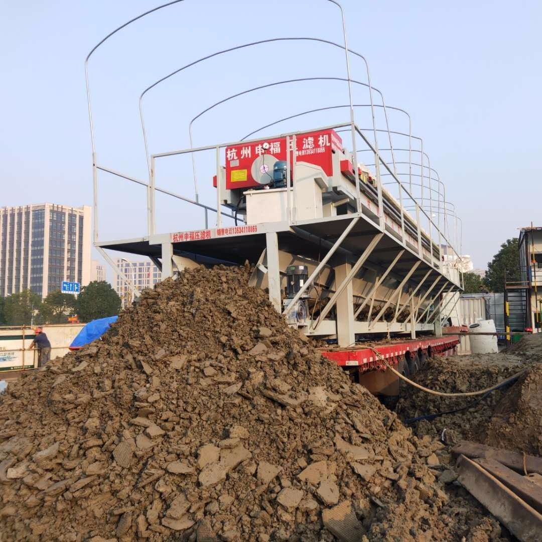 杭州申福    上海工地打桩泥浆脱水干化压滤机   建筑泥浆干化干化设备图片