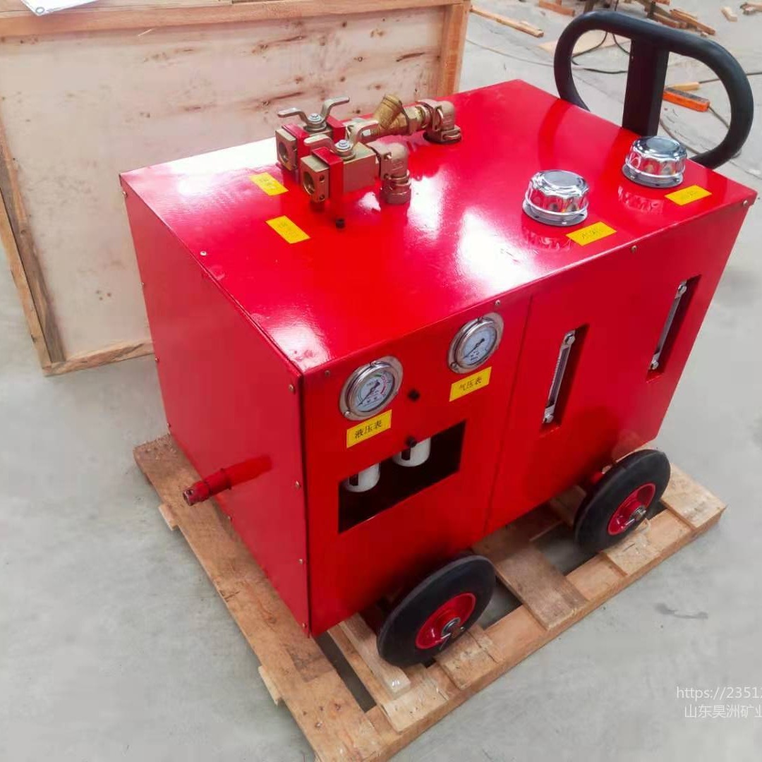 昊洲ZBQ7.5/25型矿用气动注液泵 气动乳化液升柱器使用视频