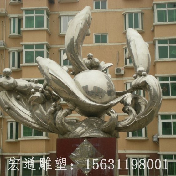 不锈钢海豚雕塑 海边海豚雕塑城市雕塑 园林雕塑