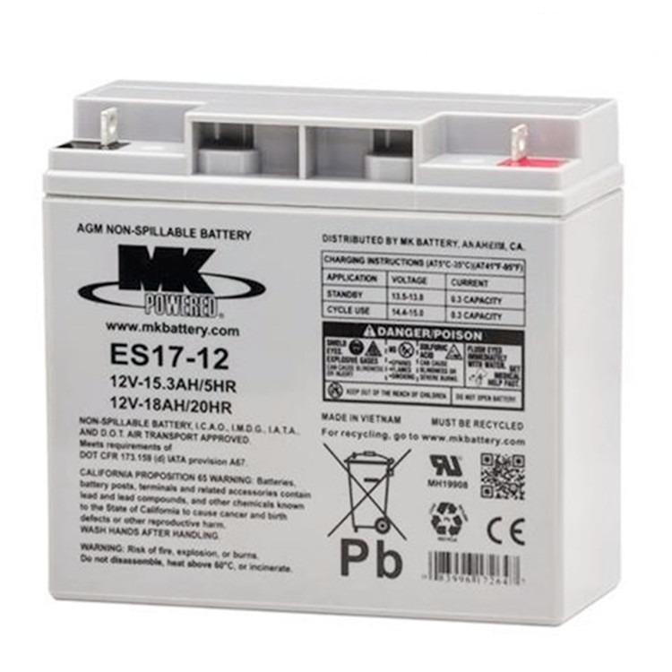 美国MK蓄电池ES17-12 12V18AH直流屏 UPS电源配套