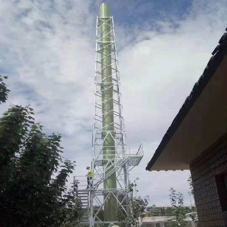 泰翔定制玻璃钢烟道烟筒塔 不锈钢烟筒塔 环保烟筒塔架  5米-120米可定制