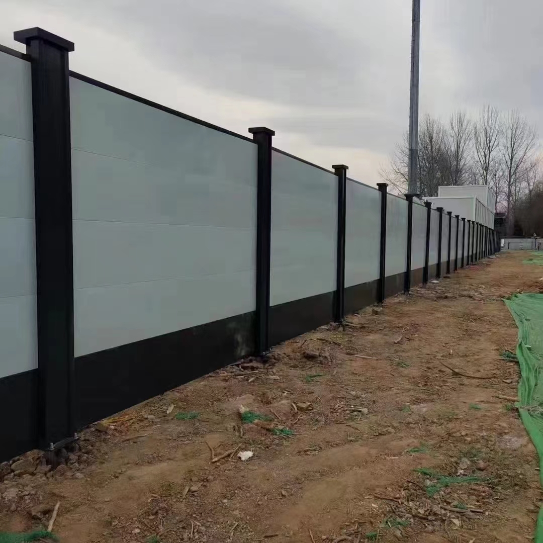 耀江小区工地工程钢结构装配式防护围挡围墙绿色 白色