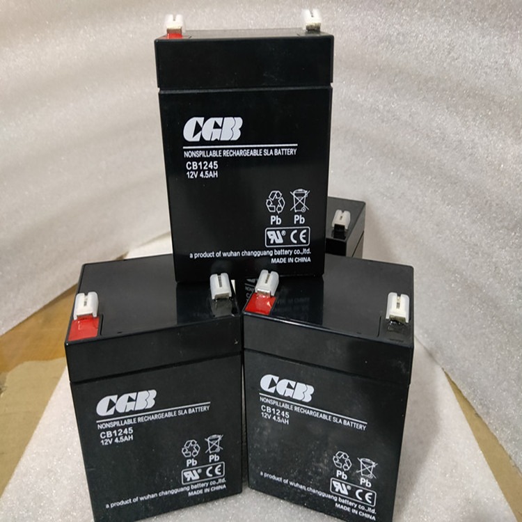 CGB长光蓄电池CB1245 12V4.5AH 应急照明 电梯 音响 消防用电池