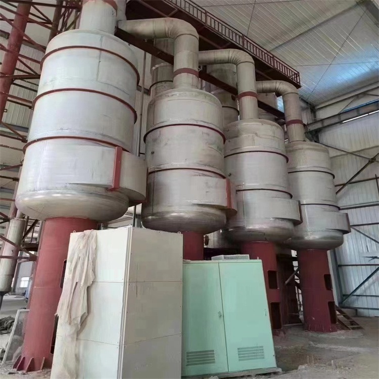 建功 二手四十吨降膜发生器 四效强制循环蒸发器 污水处理mvr蒸发器 回收