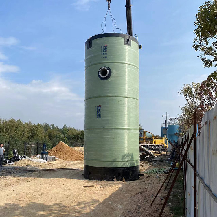 玻璃钢一体化预制泵站 道路雨水提升设备 HYGRP一体化泵站 弘泱科技 全地埋式安装