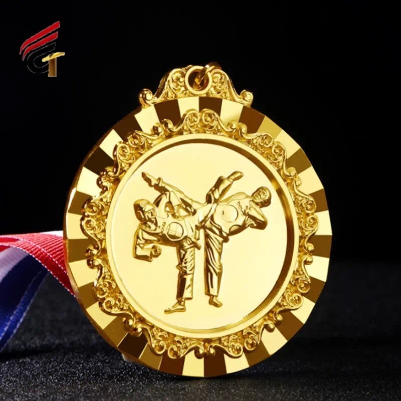 香港际武术节奖牌订做  做比赛得奖 挂脖子上的奖牌定制 昌泰工艺图片