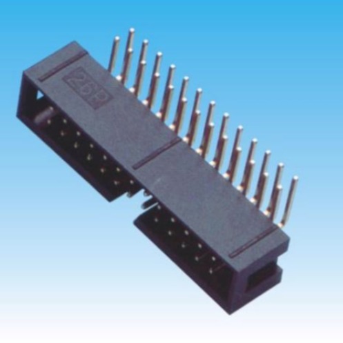 90度双排针插板 26PIN 排母连接器 黑胶LCP 2.0针间距排线连接器