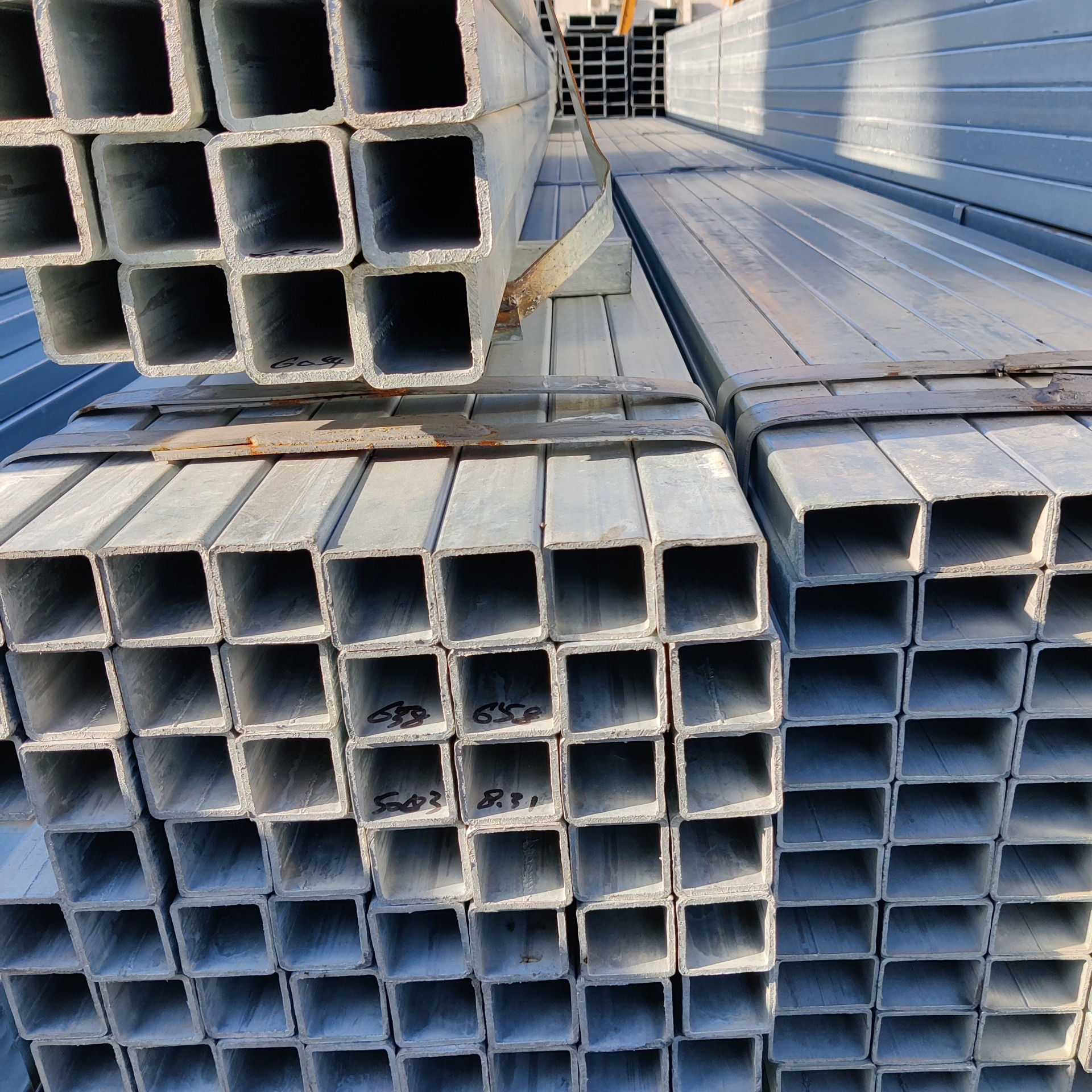 镀锌方管 镀锌矩形管 幕墙工程用4060  6080友发德众方管厂家