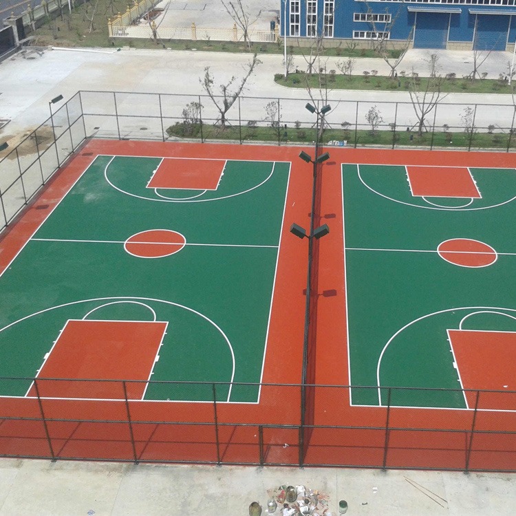塑胶硅PU篮球场材料 弹性硅pu球场工程 新国标硅pu篮球场材料 君泰图片