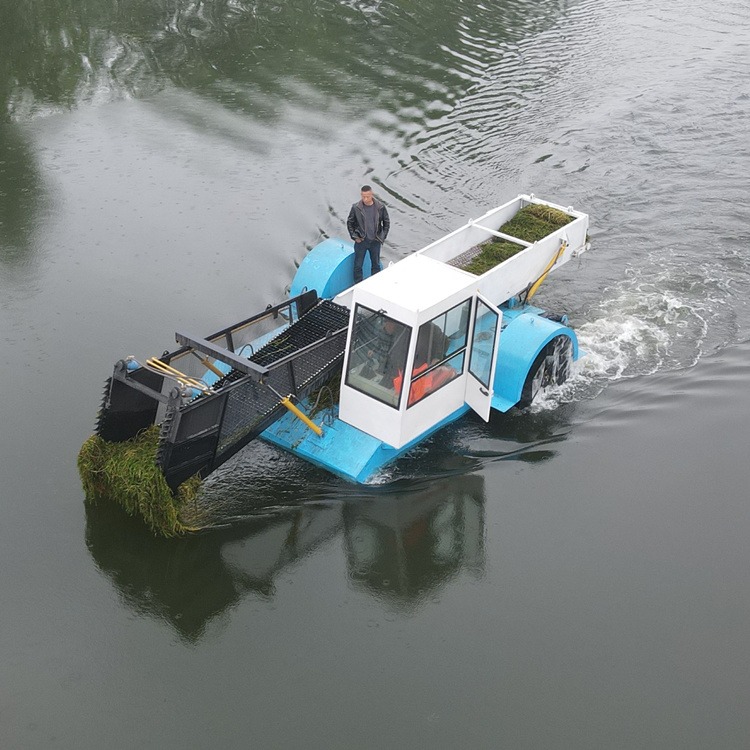 保洁船定制 收割水草船 多功能收割水草船如信割草船