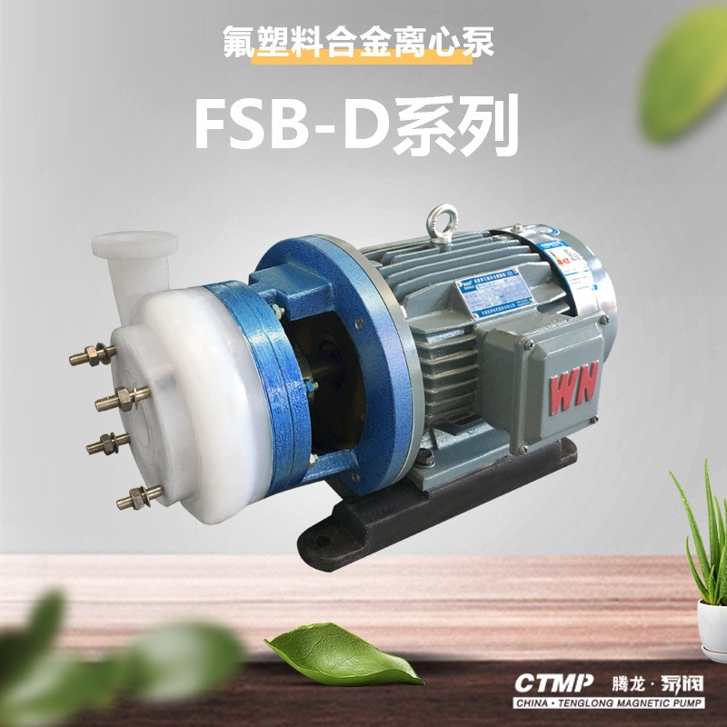 80FSB-20D氟合金离心泵 化工打酸泵 耐腐蚀离心泵 腾龙泵阀