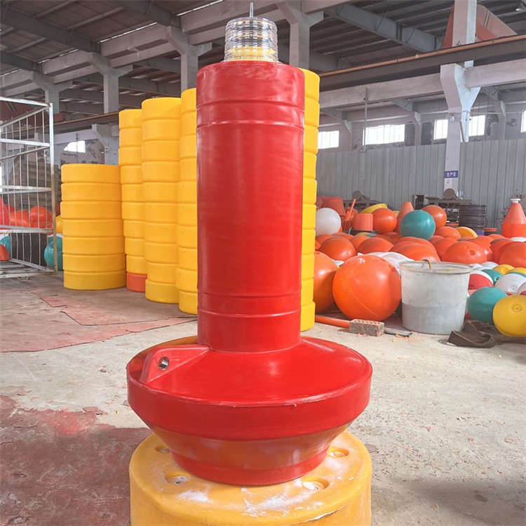 聚乙烯滚塑柱形养殖界标 水面界限划分带灯塑料灯柱