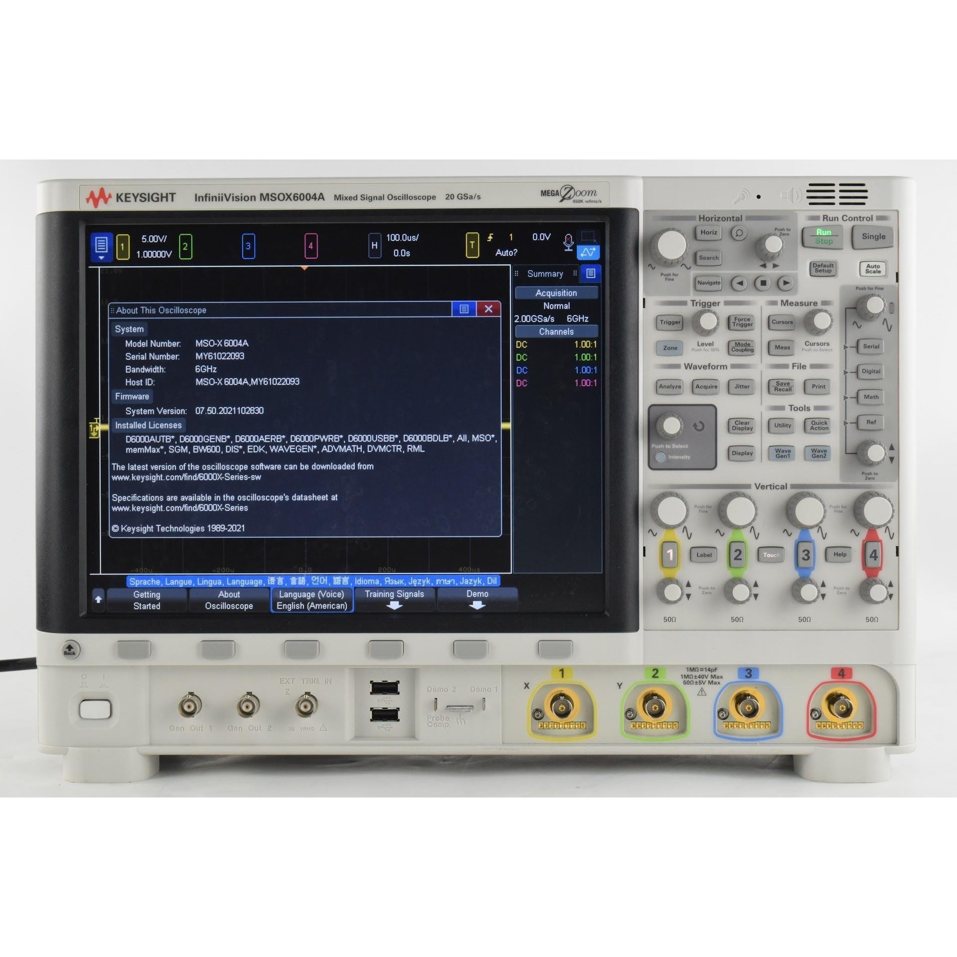 Keysight 是德 MSOX6004A 高精度 混合信号示波器双通道四通道