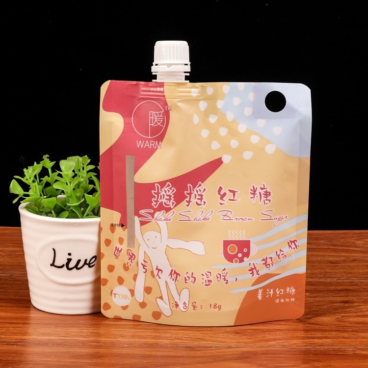 桎铭塑业定制 食品包装袋 鲜奶红糖包装袋 自立吸嘴袋液体袋 可印logo图片