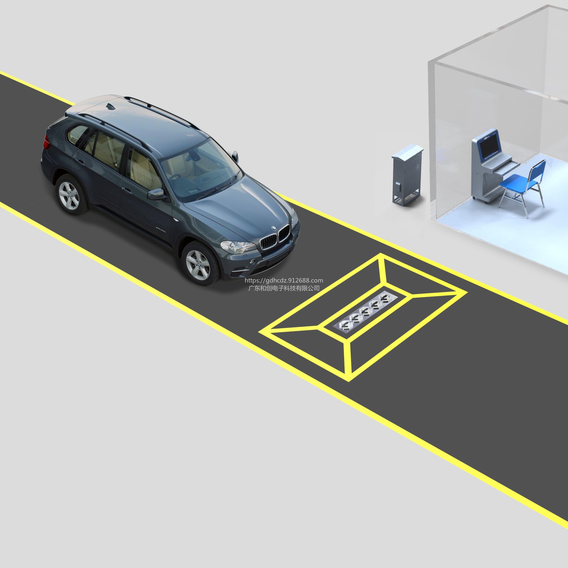 固定式车底安全检查系统厂家直销，和创HC4001快速检测准确率高车辆安全检查系统
