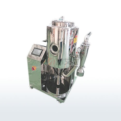 小型离心喷雾干燥机,采用了锥体震击辅助下料技术,超大触控屏实现全自动控制和手动控制相结合