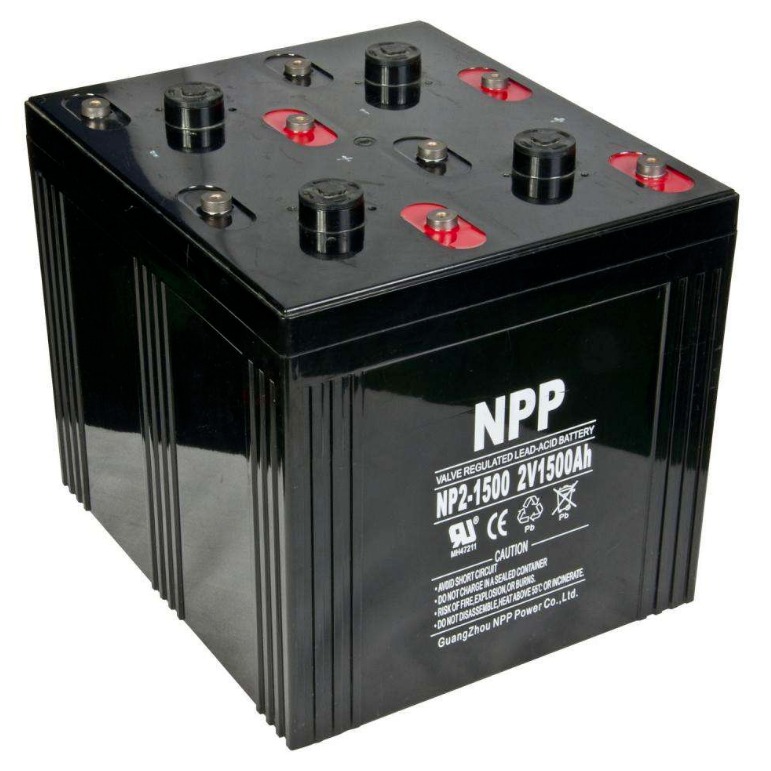 耐普NPP/N2P-1500AH/2V/1500AH铅酸免维护蓄电池铁路系统发电站通用铅酸电池