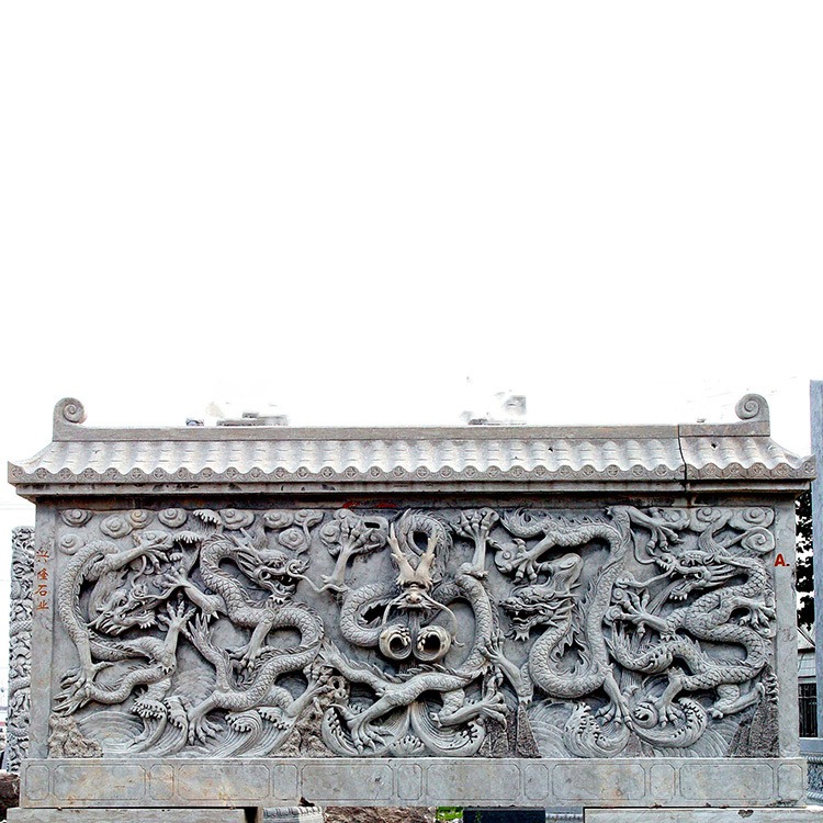 大型广场 寺庙 景区 石雕壁画 青石照壁 九龙壁 制作安装