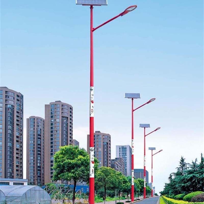 新款太阳能路灯定制 7米名族特色太阳能路灯 太阳能一体化路灯厂家 鑫永虹照明图片