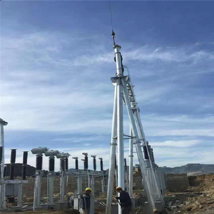 风电项目钢管构架 110kv变电站构架 220kv风电构架     泰翔生产5米-120米质量可靠