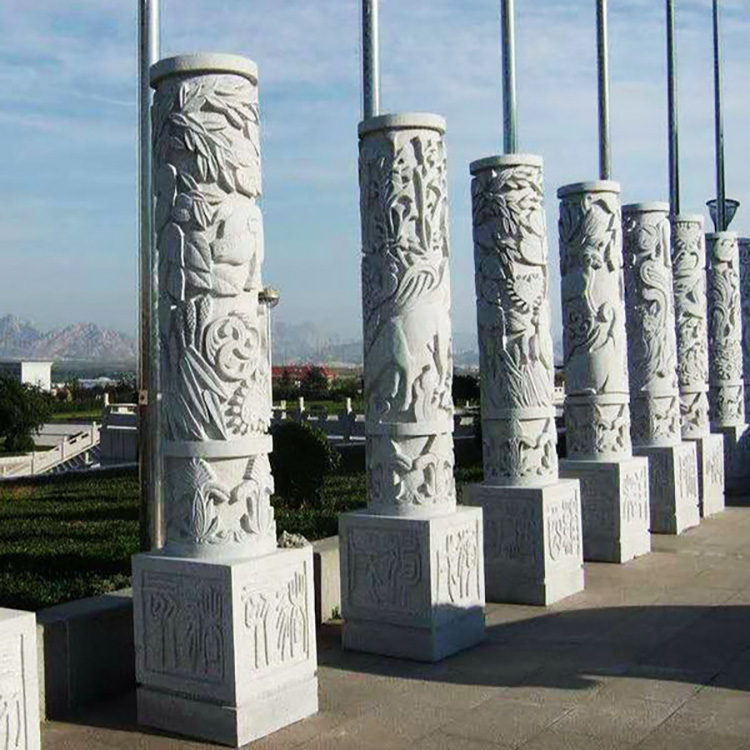 汉白玉石龙柱石刻文化柱广场图腾柱设计图片