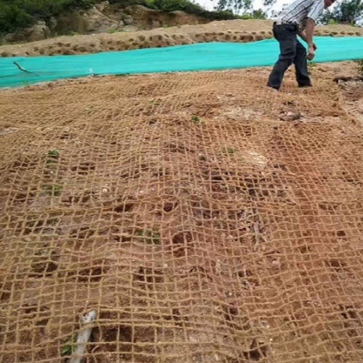 矿用护坡强力椰丝编织椰纤维网 定制椰网 固土绿化 喷播复绿
