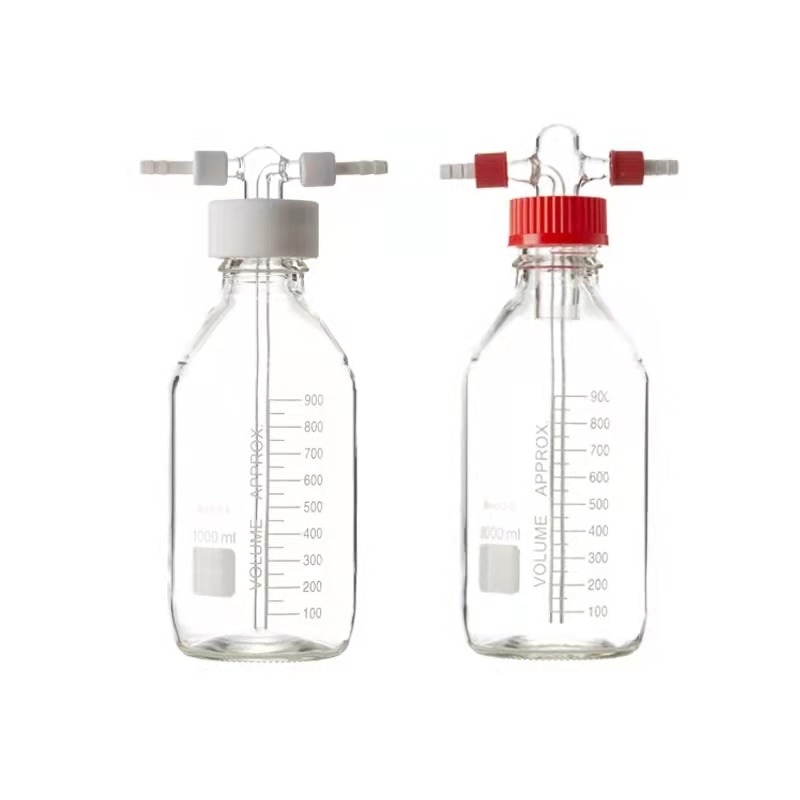 气体洗瓶 高硼硅玻璃 缓冲瓶 透光性高 韦斯供货