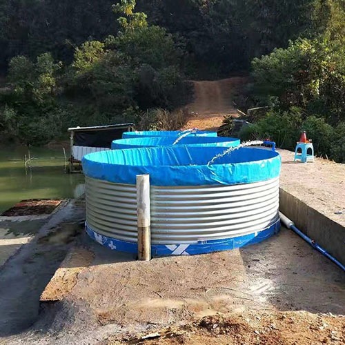 鱼苗养殖池帆布水池大棚养殖池新型圆桶池批发直售