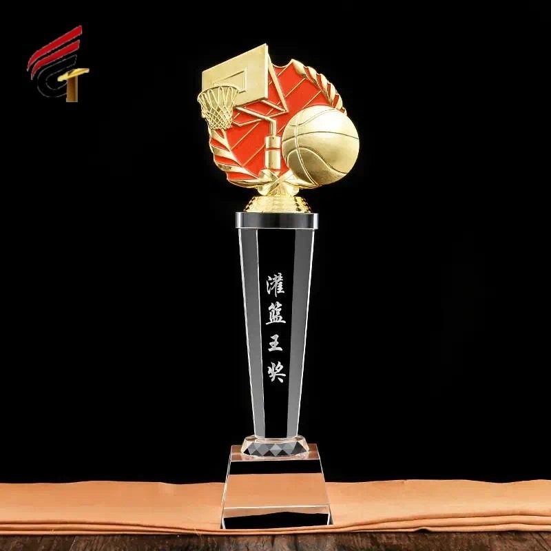 金属奖杯定制 创意水晶足球篮球比赛奖杯定做 昌泰制作