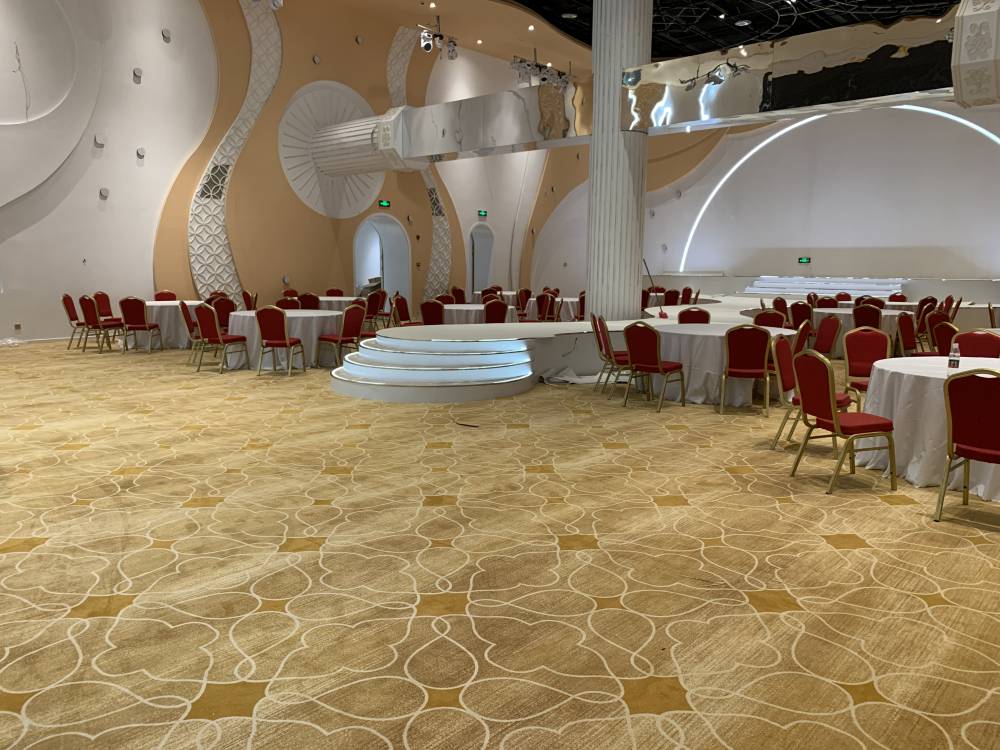 酒店客房走廊尼龙印花地毯定制 若兰宴会厅 餐厅来图可制作