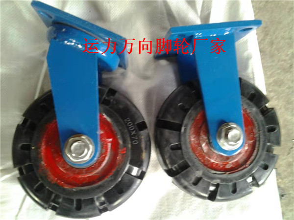 橡胶滚轮8寸实心静音包胶轮运力包胶轮厂家定制